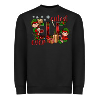 Black Cutest Elf Ever Christmas Heavyweight Sweatshirt - BundleAndBundleShop