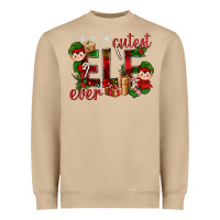 Mushroom Cutest Elf Ever Christmas Heavyweight Sweatshirt - BundleAndBundleShop