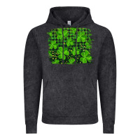 Vintage Black st patrick's day shamrock and plaid distressed background Vintage Hoodie - RanaPortraitStore