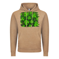 Vintage Coffee st patrick's day shamrock and plaid distressed background Vintage Hoodie - RanaPortraitStore