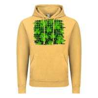Vintage Mustard st patrick's day shamrock and plaid distressed background Vintage Hoodie - RanaPortraitStore