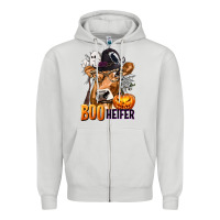 Boo Heifer Cow With Halloween Zipper Hoodie | Teevron