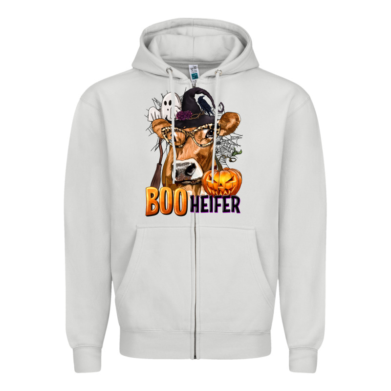 Boo Heifer Cow With Halloween Zipper Hoodie by texasbilliewilder | Teevron