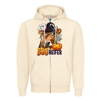 Sandshell Boo Heifer Cow with Halloween Zipper Hoodie - texasbilliewilder
