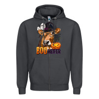 Smoke Boo Heifer Cow with Halloween Zipper Hoodie - texasbilliewilder