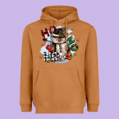 Ho Ho Ho Snowman Gnome Heavyweight Hoodie Designed By Cowgirlartshop