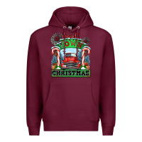 Burgundy small town christmas Premium Hoodie - CowGirlArtShop
