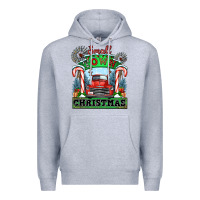 Heather Grey small town christmas Premium Hoodie - CowGirlArtShop