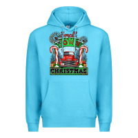 Ocean Blue small town christmas Premium Hoodie - CowGirlArtShop