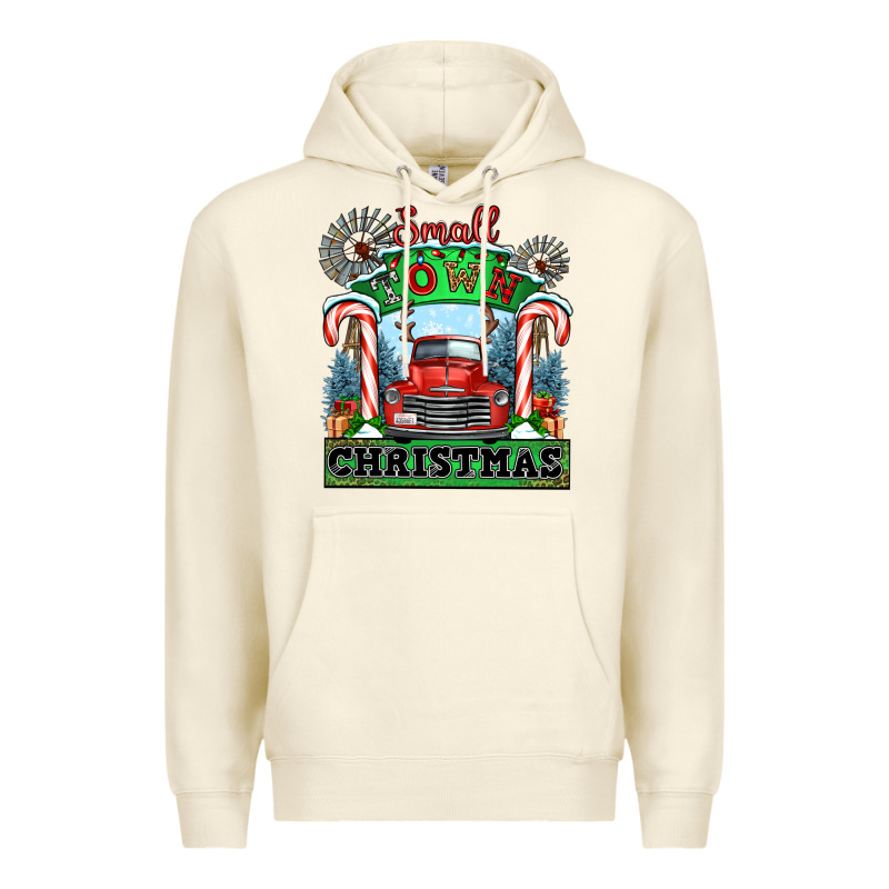 Small Town Christmas Premium Hoodie by CowGirlArtShop | Teevron