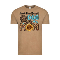 Vintage Coffee kinda busy being a dog mom Vintage Tee - MaliasSmallBusiness