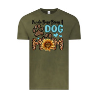Vintage Olive kinda busy being a dog mom Vintage Tee - MaliasSmallBusiness