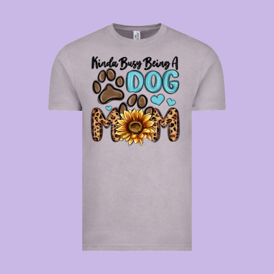 Kinda Busy Being A Dog Mom Vintage Tee Designed By Maliassmallbusiness