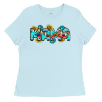 Baby Blue western mama Ladies Tee - RanaPortraitStore