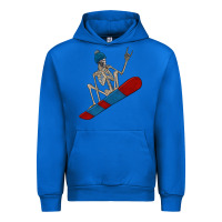 Cobalt skeleton snowboard Urban Hoodie - FaDigitalArtStudio