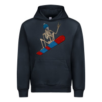 Navy skeleton snowboard Urban Hoodie - FaDigitalArtStudio