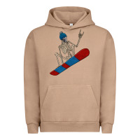 Pigment Burro skeleton snowboard Urban Hoodie - FaDigitalArtStudio