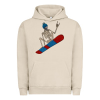 Pigment French Oak skeleton snowboard Urban Hoodie - FaDigitalArtStudio