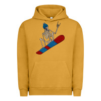 Pigment Peanut Butter skeleton snowboard Urban Hoodie - FaDigitalArtStudio