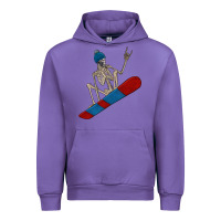Tulip skeleton snowboard Urban Hoodie - FaDigitalArtStudio