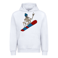 White skeleton snowboard Urban Hoodie - FaDigitalArtStudio