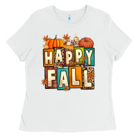 White happy fall Ladies Tee - Artiststas