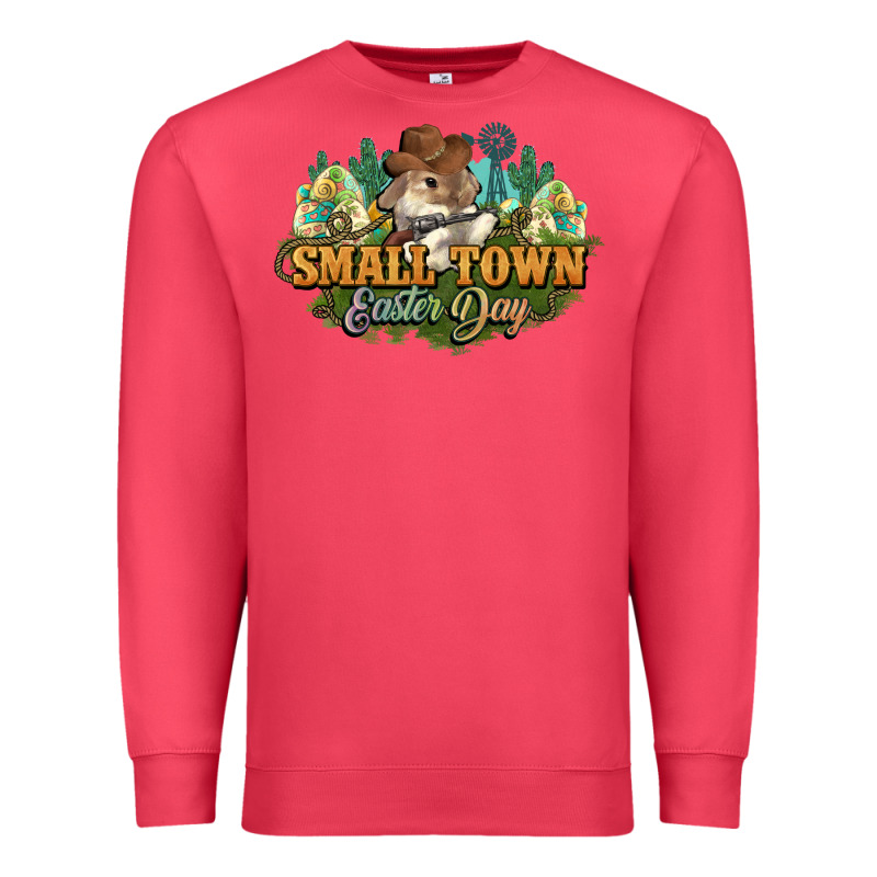 Small Town Easter Day Premium Sweatshirt by HowdyJamesFarm | Teevron