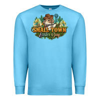 Ocean Blue Small town Easter Day Premium Sweatshirt - HowdyJamesFarm