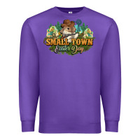 Purple Small town Easter Day Premium Sweatshirt - HowdyJamesFarm