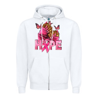 White hope cancer nails Zipper Hoodie - NancyCooperArtShop