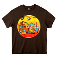 Chocolate Brown firefighter coasters Heavy Core Tee - AdoDesignShop