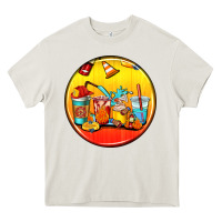 Cream firefighter coasters Heavy Core Tee - AdoDesignShop