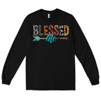 Black Blessed Life Long Sleeve Tee - BundleAndBundleShop