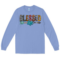 Colony Blue Blessed Life Long Sleeve Tee - BundleAndBundleShop