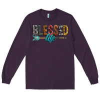 Plum Blessed Life Long Sleeve Tee - BundleAndBundleShop