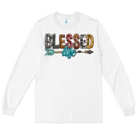 White Blessed Life Long Sleeve Tee - BundleAndBundleShop