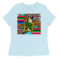 San Judas Leopard Cowhide Gemstone Ladies Tee | Teevron