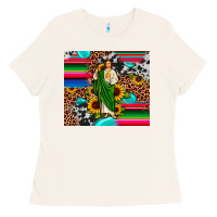 Bone san judas leopard cowhide gemstone Ladies Tee - JahusDesignShop