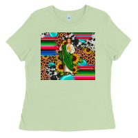 Matcha san judas leopard cowhide gemstone Ladies Tee - JahusDesignShop