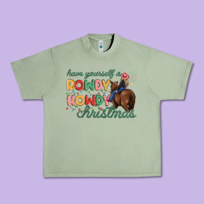 Have Yourself A Rowdy Howdy Christmas Urban Heavy Tee Designed By Maliassmallbusiness