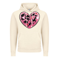 Vintage Artic dinosaur valentine heart Vintage Hoodie - MaliasSmallBusiness