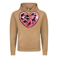 Vintage Camel dinosaur valentine heart Vintage Hoodie - MaliasSmallBusiness