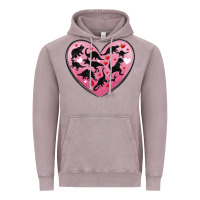 Vintage Zinc dinosaur valentine heart Vintage Hoodie - MaliasSmallBusiness