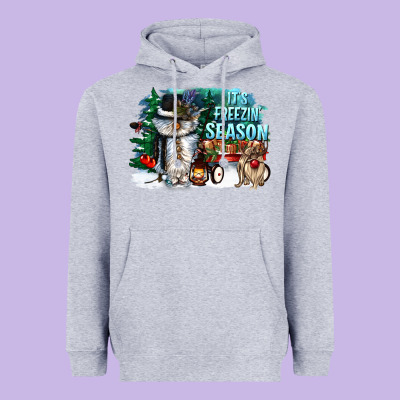 Its Freezin Season Heavyweight Hoodie Designed By Cowgirlartshop