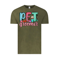 Vintage Olive pet groomer Vintage Tee - MaliasSmallBusiness