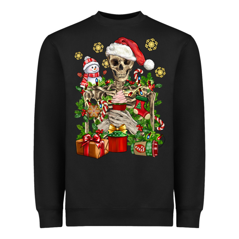 Skeleton Christmas Element Snowman Awda Heavyweight Sweatshirt by BundleAndBundleShop | Teevron