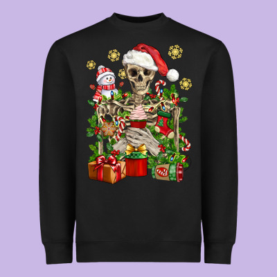Skeleton Christmas Element Snowman Awda Heavyweight Sweatshirt Designed By Bundleandbundleshop
