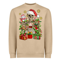 Mushroom Skeleton Christmas Element Snowman Awda Heavyweight Sweatshirt - BundleAndBundleShop