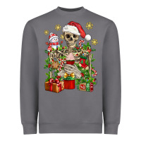 Storm Skeleton Christmas Element Snowman Awda Heavyweight Sweatshirt - BundleAndBundleShop