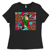 Black san judas leopard cowhide tumbler Ladies Tee - JahusDesignShop